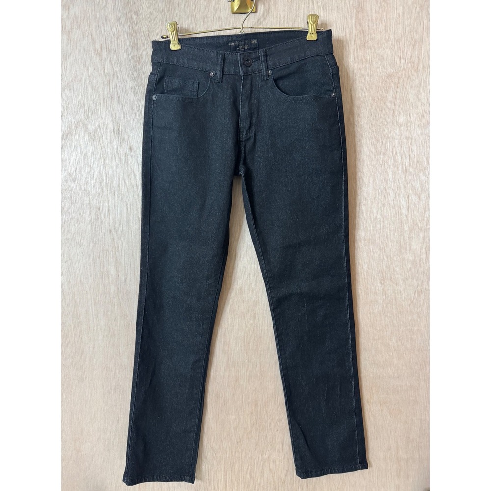 Six Lincoln New York Mens Slim Fit Black Jeans 28/30 Denim Pants